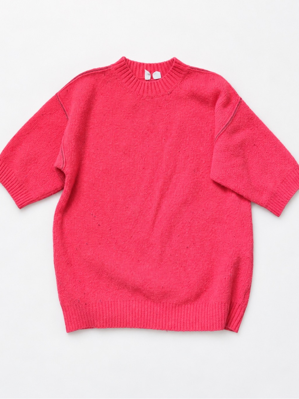 Moth by Anthropologie Red Alpaca Wool Blend Short Sleeve Sweater XS